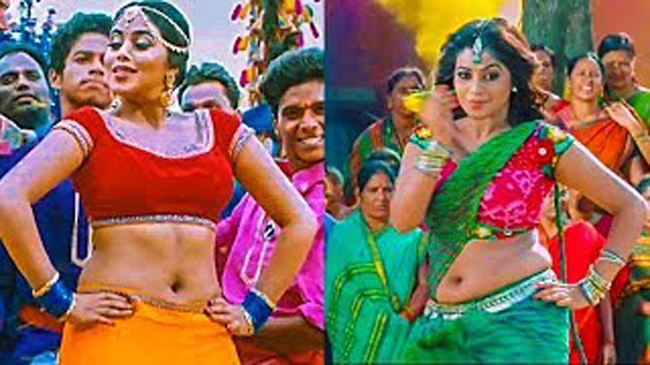 Poorna Hot Dance In Mini Dress and Half Saree