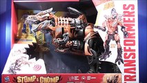 TRANSFORMERS 4 AGE OF EXTINCTION STOMP & CHOMP GRIMLOCK TOY REVIEW