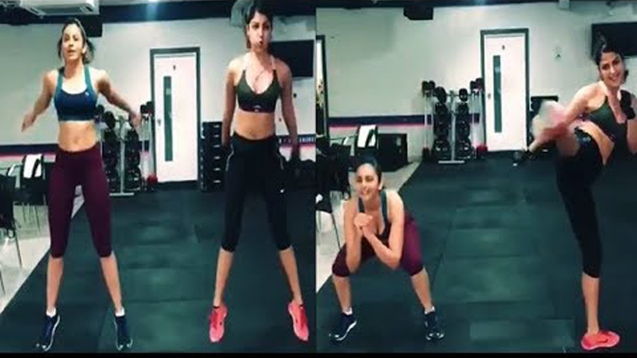 Rhra Chakraborty and Rakul Workout Fitness  ¦ Tight Outfit