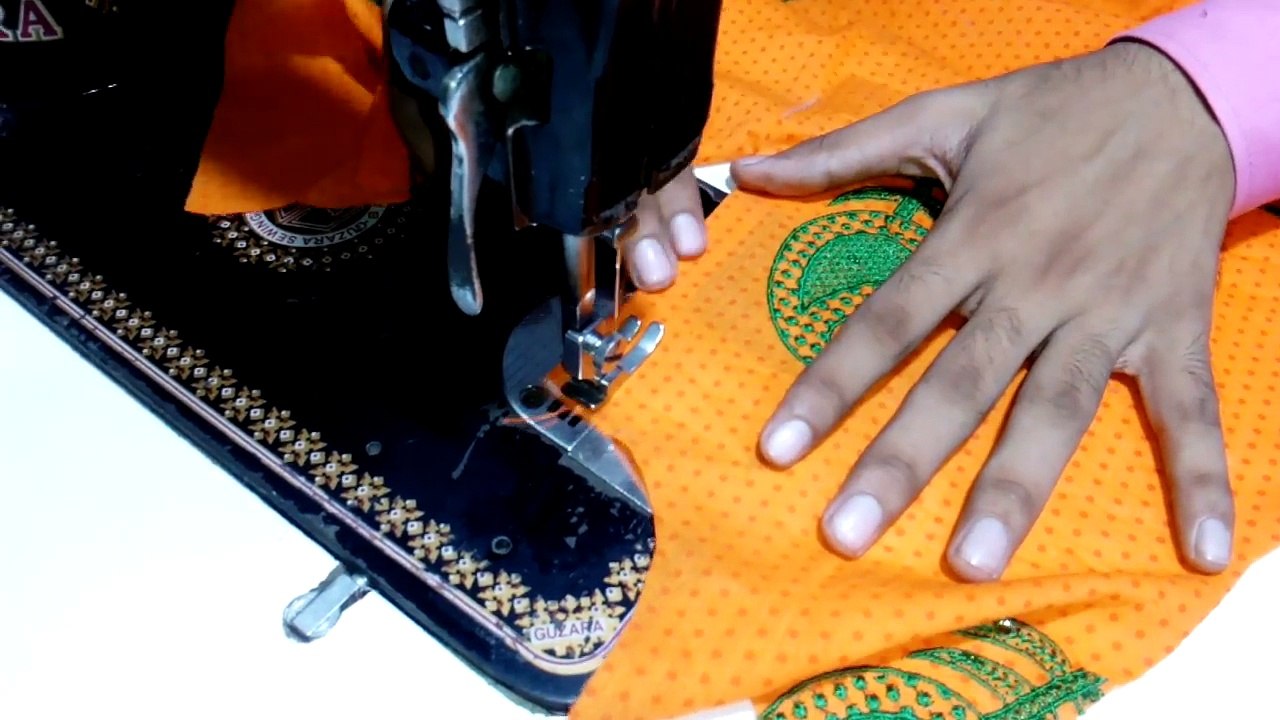 kurti collar neck design cutting & stitching