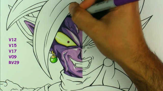 Drawing MERGED ZAMASU vs VEGITO SSJ BLUE | Dragonball Super | TolgArt