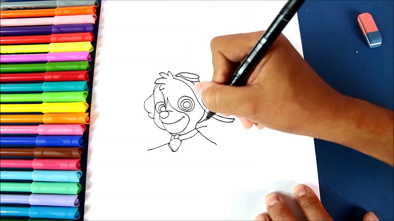 Cómo dibujar a SKYE de La Patrulla Canina | How to draw Paw Patrol Skye