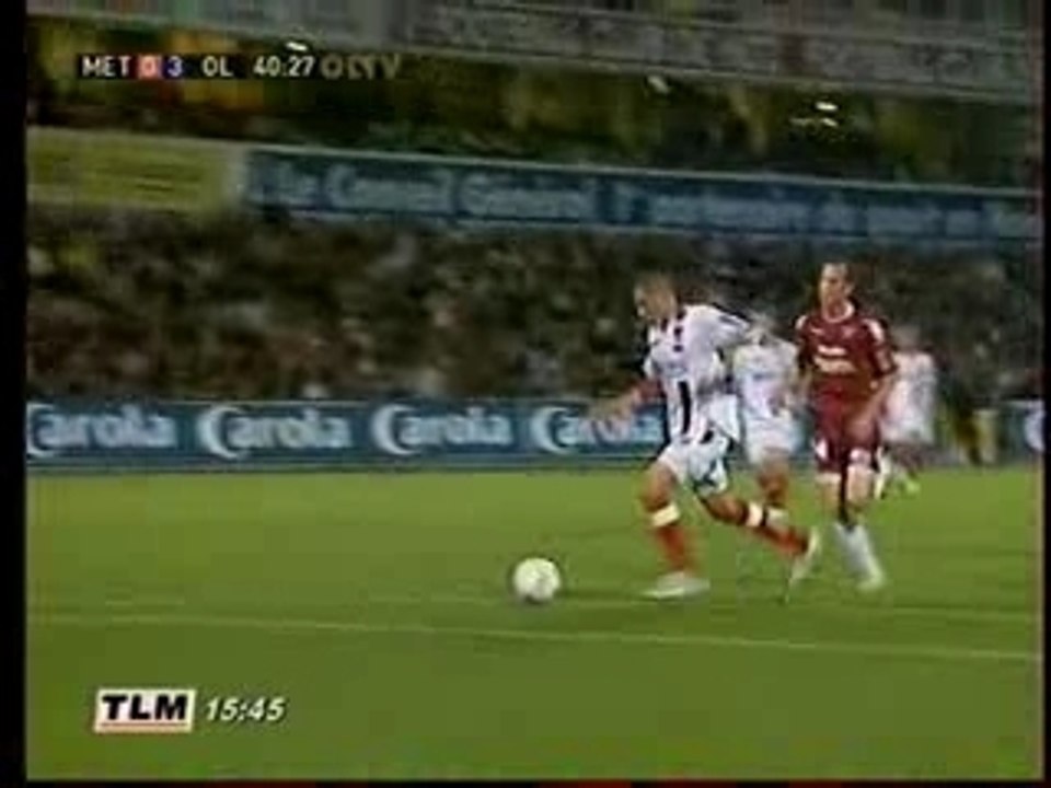 Metz lyon , Le 3 eme but de Benzema