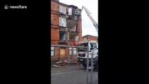 Glasgow tenement partially collapses during Storm Ophelia