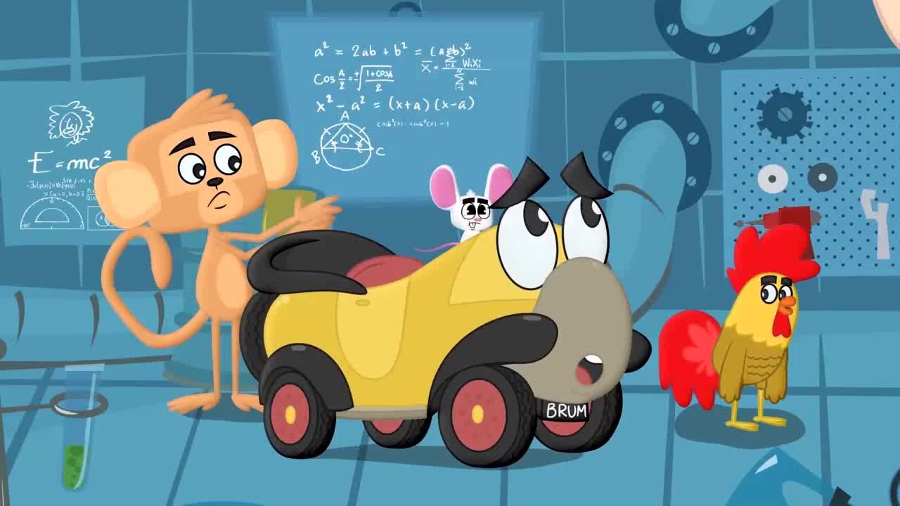 SHRUNKEY MONKEY - Brum and Friends 109 - Cartoon Superheroes for Kids - Videos for Toddlers - Kids Show