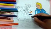 speed coloring : How to color frozen colouring pages , coloring for kids , arts for kids