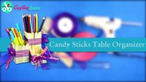 Popsicle Stick Crafts - DIY Desk Organizer From Ice Cream Sticks