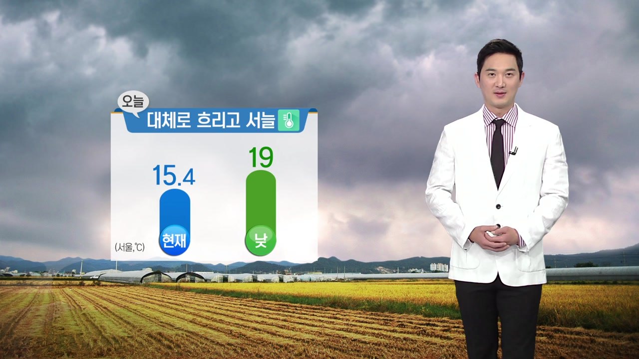 [날씨] 대체로 흐리고 서늘...일교차 큰 가을 날씨 / YTN