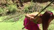 Amazing Bamboo Spear Makes by Beautiful Girl-Primitive Bamboo Spear Fishing Catch A Lots Of Fish