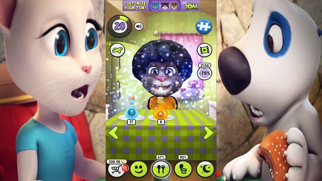 ГОВОРЯЩИЙ ТОМ #11 - АФРО ПРИЧЕСКА и ОЧКИ ГИПНОЗА - игра про мультфильм видео для детей #ПУРУМЧАТА