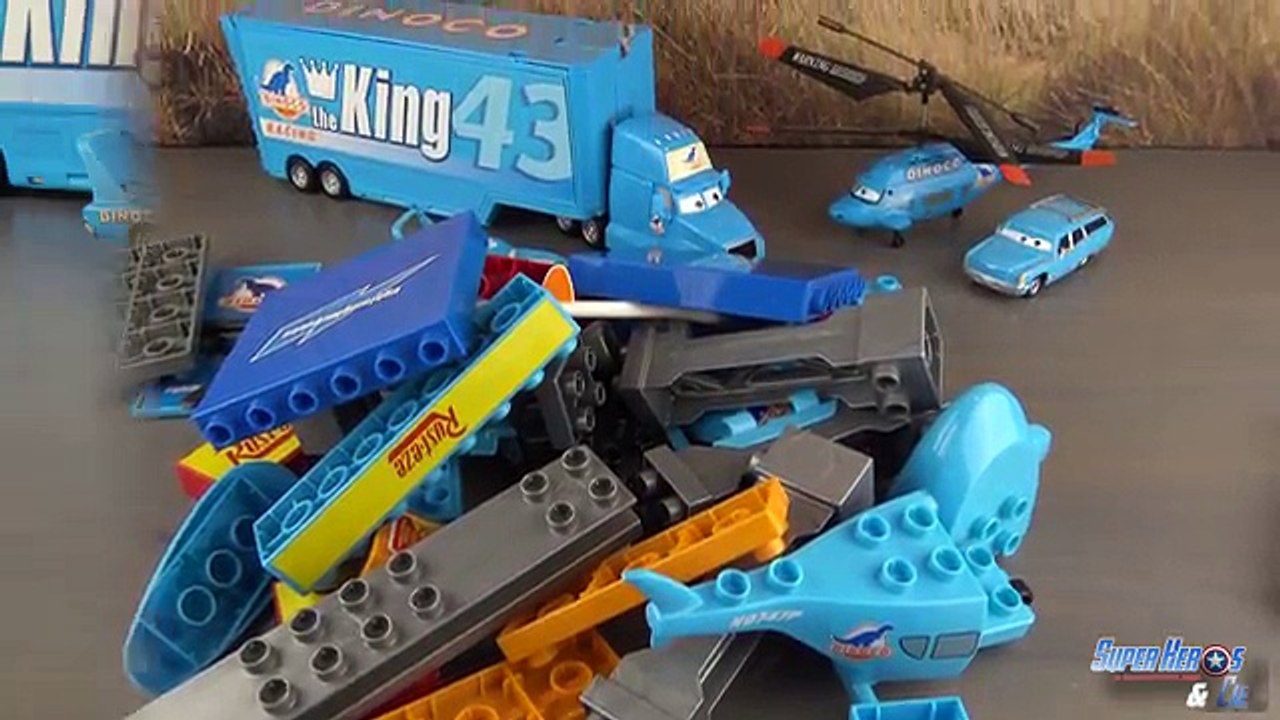Disney Cars Mega Bloks 7785 Podium Dinoco Flash McQueen Rayo McQueen Jouet Toy Review