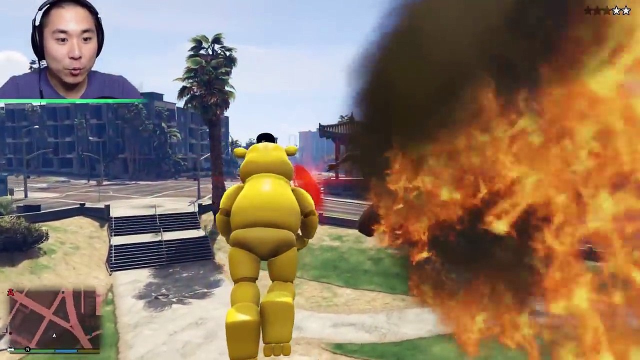 GOLDEN TOY FREDDY W/ SUPERMAN POWERS MOD! (GTA 5 Mods FNAF Funny Moments)