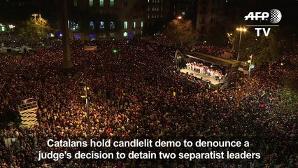 Catalans rally against separatist leaders' detention
