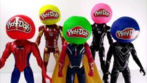 Play-Doh Superhero Learn Colors for Kids Finger Family Song Nursery Rhymes Surprise Lollipops