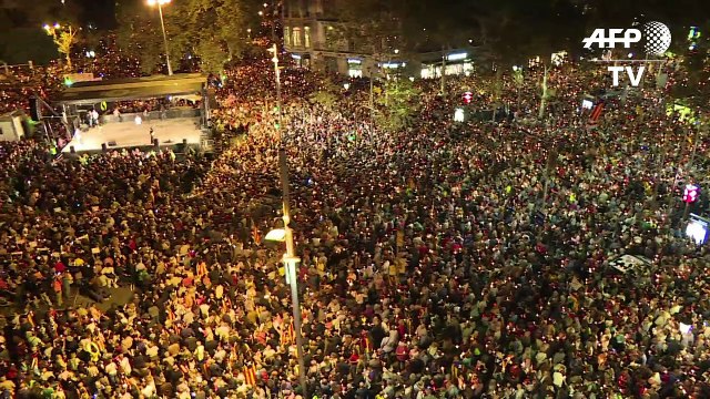 Protestan en Cataluña por detención de líderes independentistas