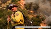 California fires: Destructive rapidly spreading fires achieve LA – Several firefighters fight burst