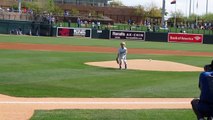 5 year old kid throws first pitch at MLB game 2014 - Christian Haupt baseball boy-7EXN5WR2jC0