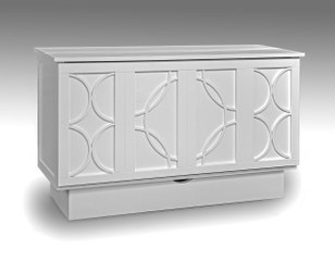 Creden ZzZ Brussels White Cabinet Bed by Arason