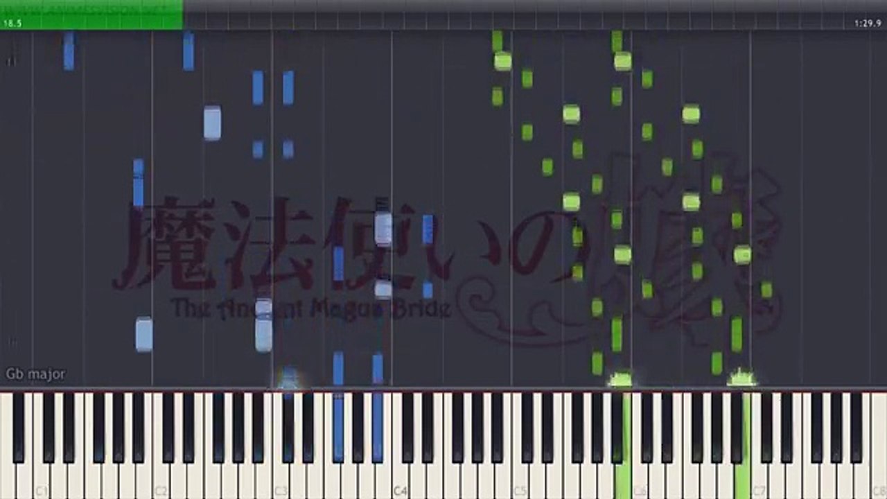 Here - Mahoutsukai no Yome OP  魔法使いの嫁 OP [Piano Tutorial +Midi  Sheet]