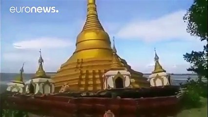 बर्मा में अल्लाह का अज़ाब आना शुरु हुआ, बड़े मन्दिर को दरिया ने डुबो दिया___ Mahbubiya