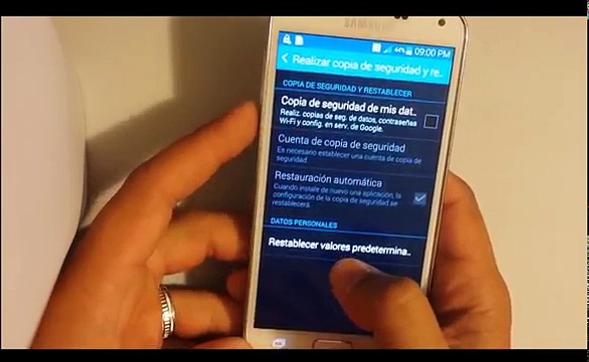 Como resetear a modo fabrica el Samsung Galaxy S5 ★ Hard Reset