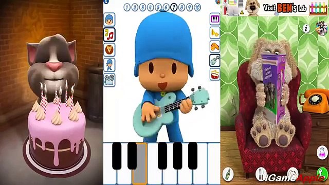 Talking Tom VS Talking Pocoyo VS Talking Ben Gameplay for Kids HD