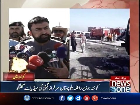 Sarfraz Bugti talks to media over Quetta Blast