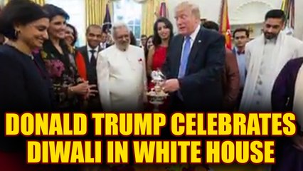 US President Donald Trump celebrates Diwali in the White House, Watch | Oneindia News