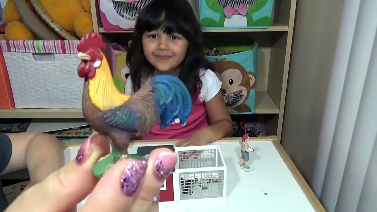 Schleich Chicken Coop Learn Farm Animals Names and Sounds Educational for Kids