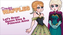 Lets Draw: Queen Elsa & Princess Anna from Disneys Frozen