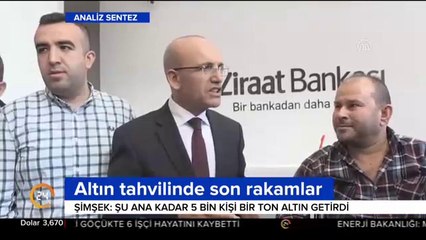 Başbakan Yardımcısı Şimşek: 5 bin kişi bir ton altın getirdi