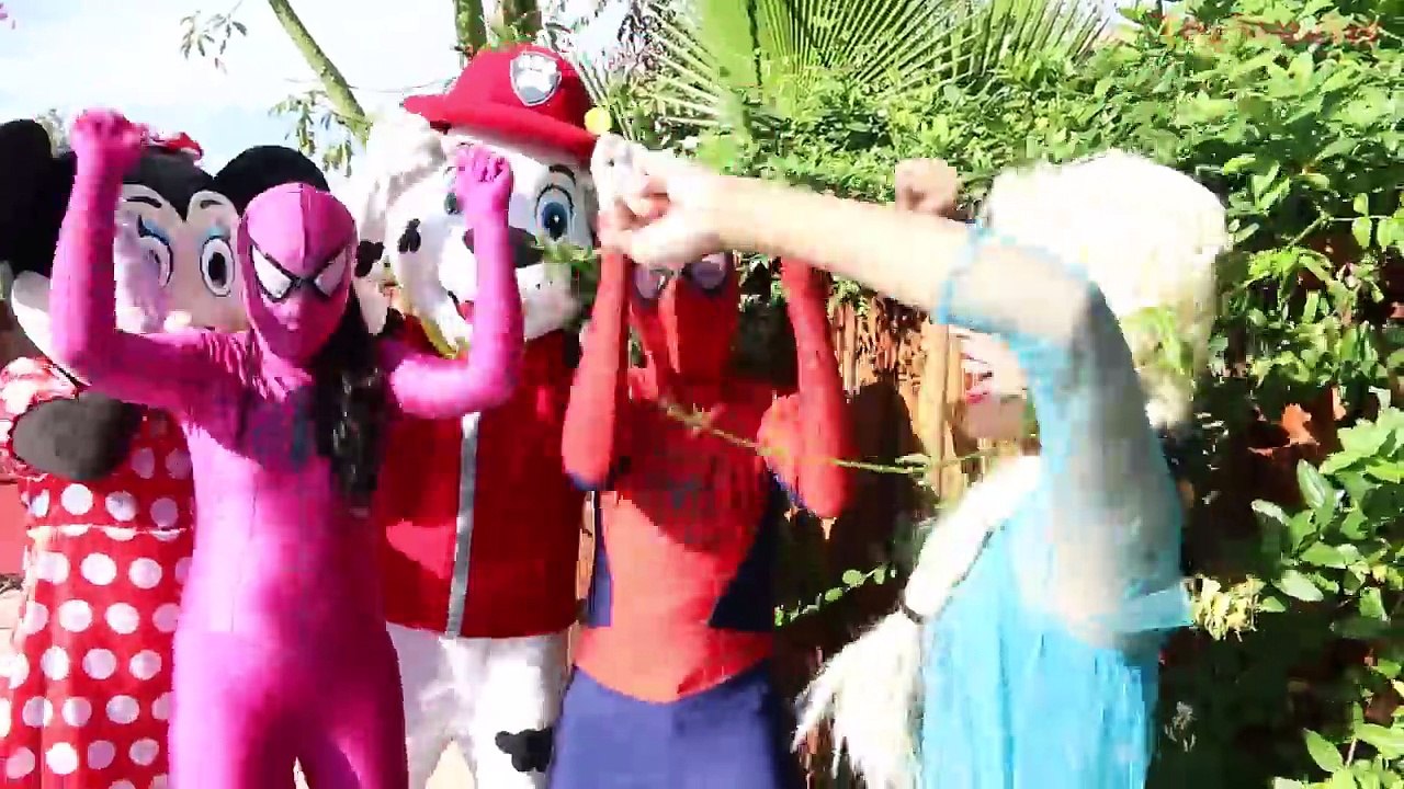 Dracula Turns Frozen Elsa Into a Vampire! w/ Minnie Mouse, Spiderman, Spidergirl & Marshall IRL