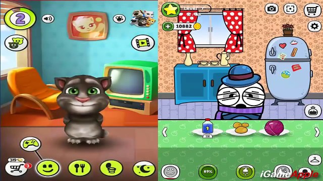 My Talking Tom Level 1 VS My Virtual Tooth iPad Gameplay for Kids HD
