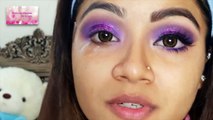 Purple Glittery Eye Makeup Tutorial | Makeup Maniac By Linda