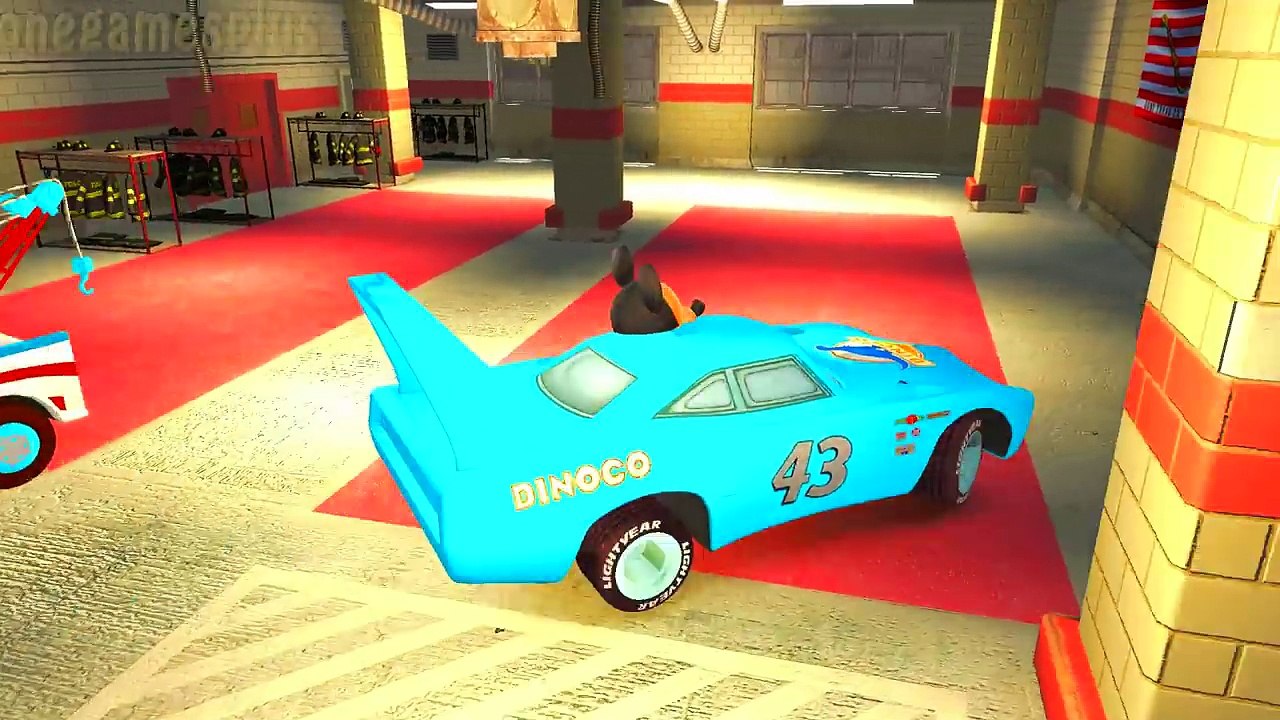 Childrens Songs Disney PIXAR cars Dinoco King 43 and Mater Pilot Mickey Mouse & Goofy