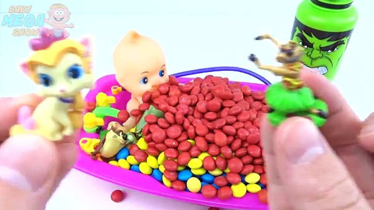 Learn Colors Baby Doll Bath Time With Superhero Bottles Nursery Rhymes Finger Family Song For Kids