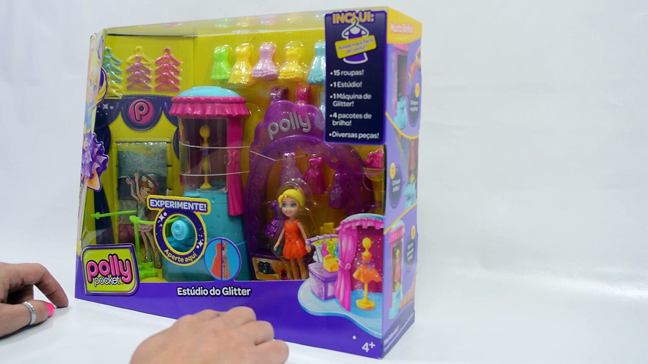 Polly Portugues - Brinquedo Estudio do Glitter da Polly Pocket em Portugues - Turma kids