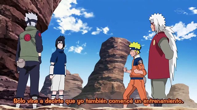 Minato y Jiraiya entrenan con Naruto el Rasengan Kakashi le enseña el Chidori a Sasuke