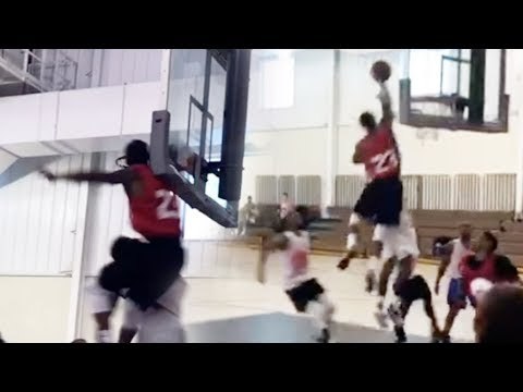 G League Player Hits BACK ON BACKBOARD on POSTER DUNK in Tryouts!