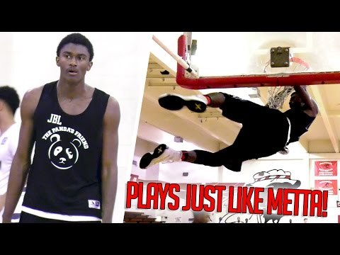 Ron Artest III Hooping VS GROWN MEN in LA! Leads Pandas Friend COMEBACK Finish!