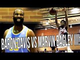 Baron Davis vs #1 High School Player Marvin Bagley III! Bagley DOMINATING Drew League EASILY!