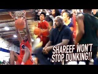 Shareef CAN'T STOP DUNKING w/ SHAQ WATCHING! Baseball Player Catches a BODY!