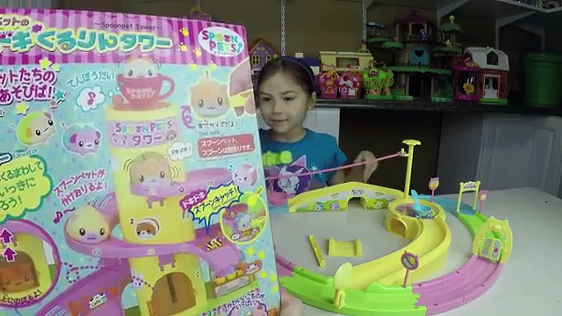 ⁣MEGA HUGE SPOON PETS SURPRISE EGG TOYS Cute Kitty Cat Toy Pet Hamster & Tower with Slide Unboxin
