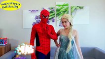 Vampire massaged Masha Sleep! Spiderman & Frozen Elsa Lullaby Funny Video Superhero In Real Life