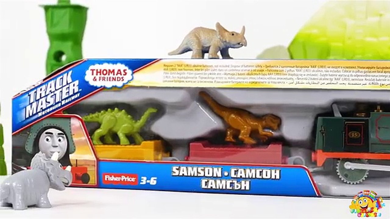 TRAINS FOR CHILDREN VIDEO: Thomas and Friends Samson Train Adventure in Dinosaur Park Cartoon Toys