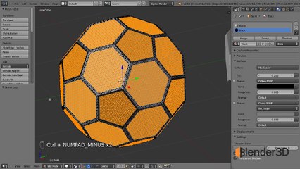 Моделирование футбольного мяча в Blender