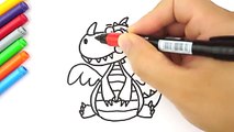Dibuja y Colorea Una Dinosaurio - Dibujos Para Niños | How To Draw Dinosaurs Learn Colors for Kids