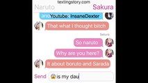 Naruto Text Sasuke and Sakura About Boruto kissing Sarada Pt. 2