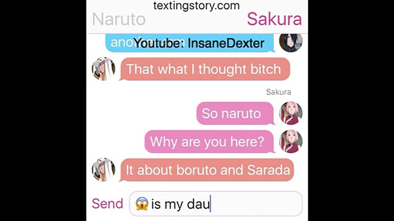Naruto Text Sasuke and Sakura About Boruto kissing Sarada Pt. 2