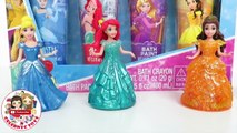 Disney Princess Bathtime Paint Set Glidder Magiclip Ariel Rapunzel Cinderella Belle